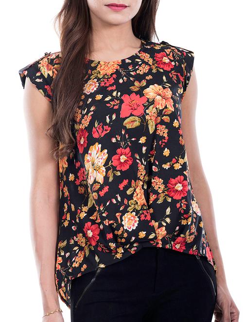 cap sleeved asymmetric top - 11820632 - Very Small Image - 1