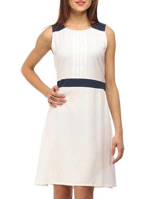 white rayon aline dress - 11820895 - Very Small Image - 1