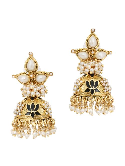 black copper pearl earrings - 11826824 - Very Small Image - 1