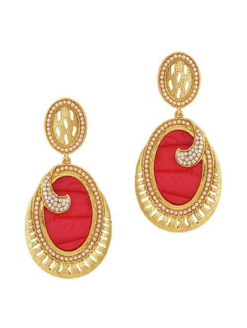 red copper drop earring - 11826830 - Very Small Image - 1