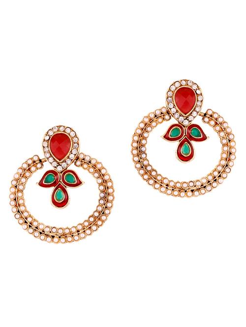 multi colored copper drop earrings - 11826915 - Very Small Image - 1