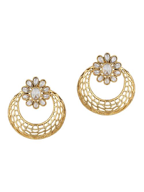 gold copper studs earrings - 11826955 - Very Small Image - 1