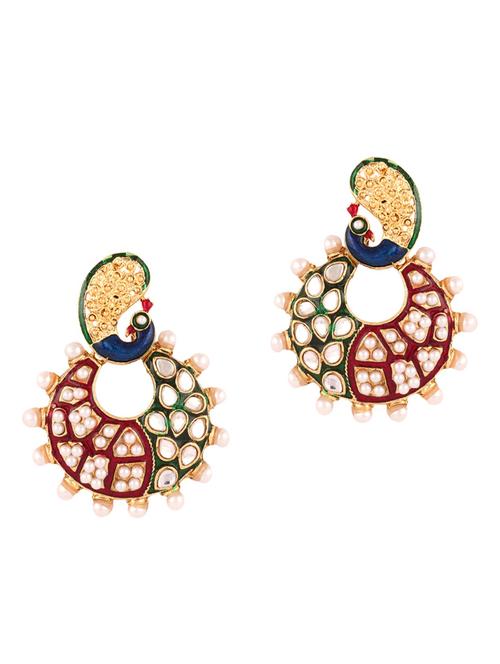 multi colored copper drop earrings - 11826967 - Very Small Image - 1