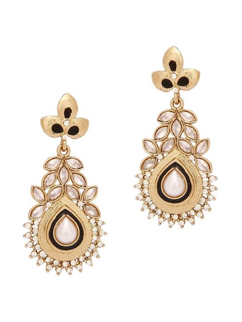 gold copper drop earrings - 11826988 - Very Small Image - 1