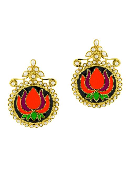 multi colored copper studs earrings - 11827011 - Very Small Image - 1