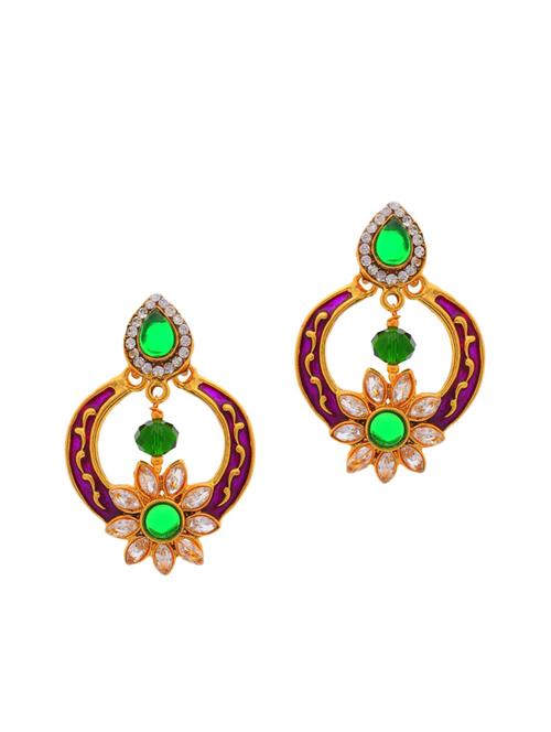 purple copper drop earrings - 11827076 - Very Small Image - 1