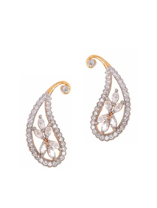 gold brass studs earrings - 11827105 - Very Small Image - 1