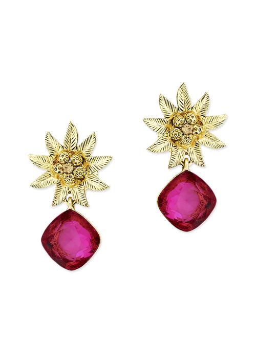 pink brass studs earring - 11827144 - Very Small Image - 1