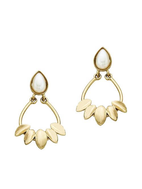 gold copper drop earrings - 11827164 - Very Small Image - 1