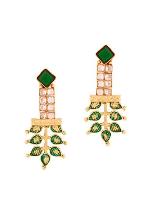 green copper drop earrings - 11827185 - Very Small Image - 1