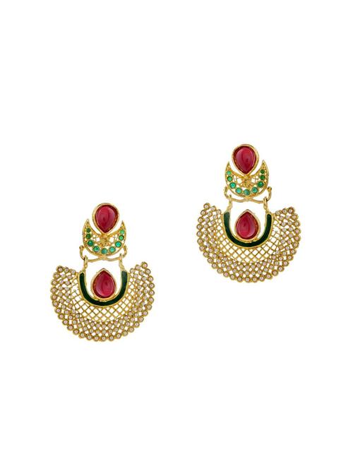 multi colored brass drop earrings - 11827250 - Very Small Image - 1