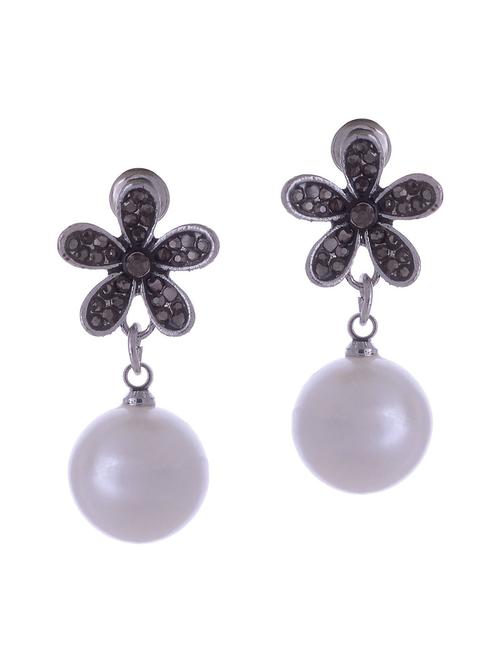 black brass drop earring - 11827412 - Very Small Image - 1