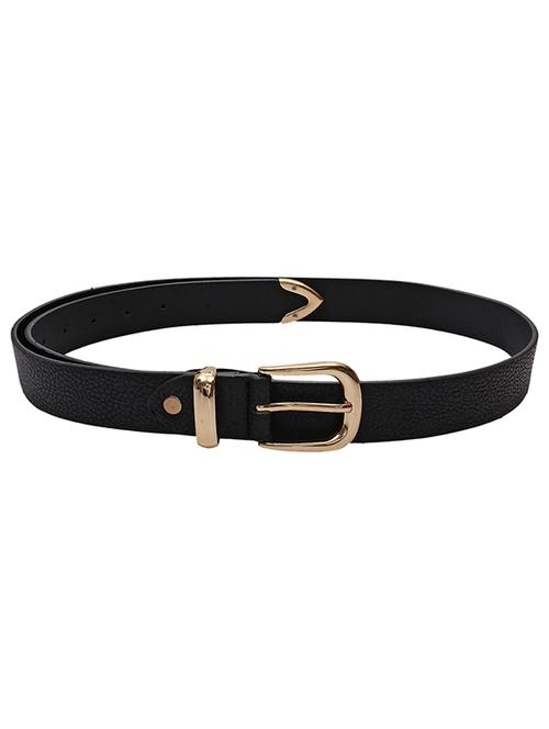 solid black leatherette belt - 11828257 - Very Small Image - 1