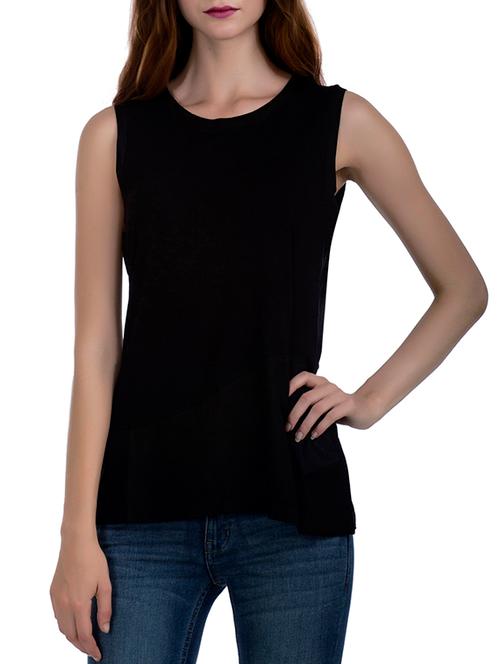 black viscose regular top - 11833380 - Very Small Image - 1