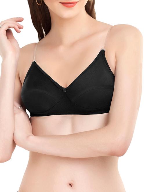 black cotton backless bra - 11833409 - Very Small Image - 1