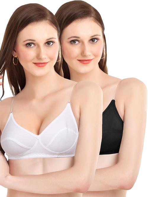 multi colored cotton backless bra set of 2 - 11833413 - Very Small Image - 1