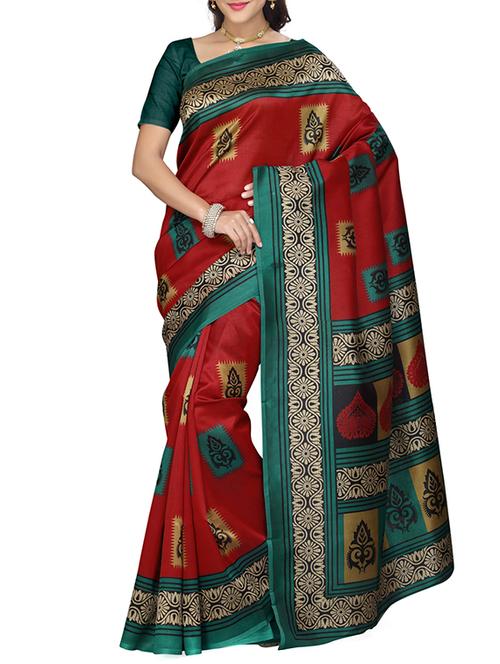 multi colored silk saree with blouse - 11833750 - Very Small Image - 1