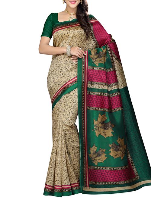 multi colored silk saree with blouse - 11833752 - Very Small Image - 1
