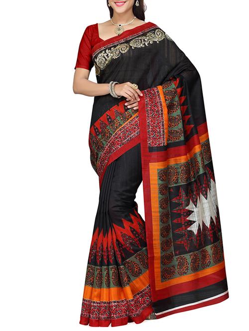 multi colored silk saree with blouse - 11833753 - Very Small Image - 1