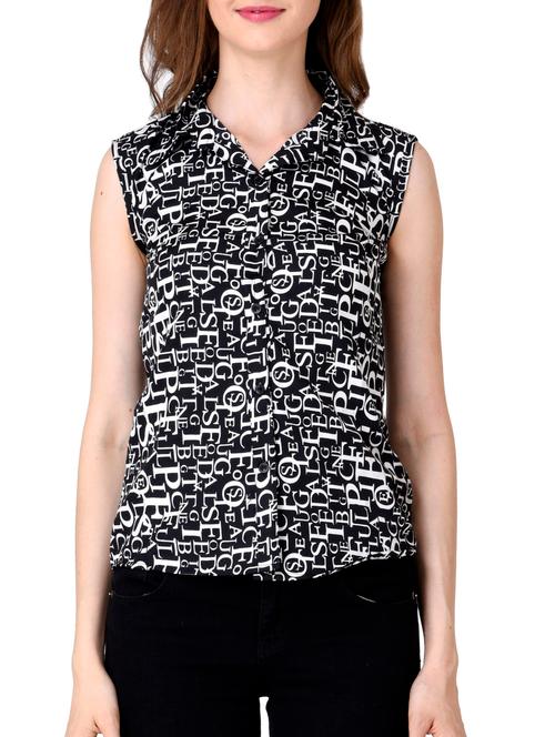 abcd printed black shirt - 11835208 - Very Small Image - 1