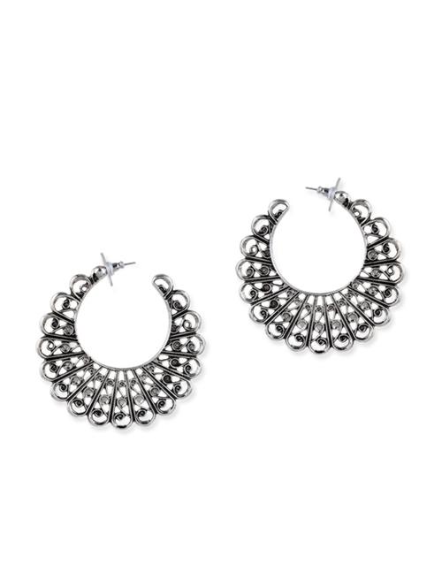 silver metal drop earring - 11835245 - Very Small Image - 1
