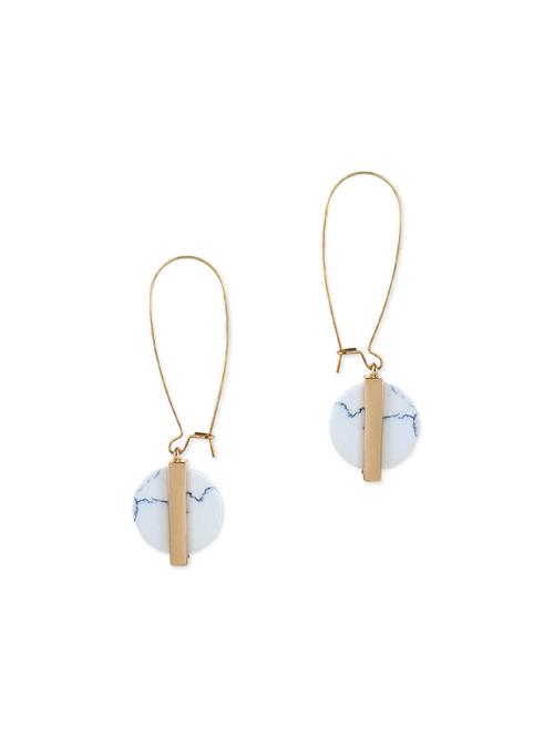 white metal drop earring - 11835295 - Very Small Image - 1