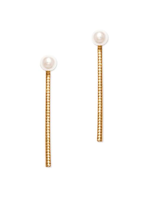 gold metal drop earring - 11835297 - Very Small Image - 1