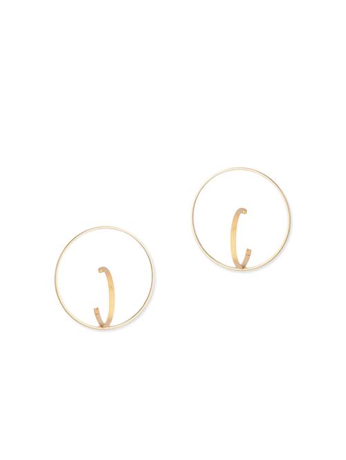 gold metal hoop earring - 11835303 - Very Small Image - 1