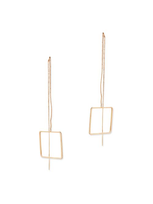 gold metal drop earring - 11835304 - Very Small Image - 1