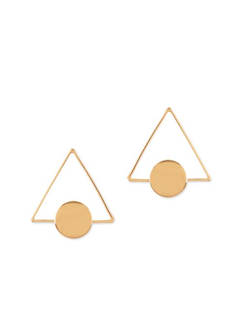 gold metal studs earring - 11835305 - Very Small Image - 1