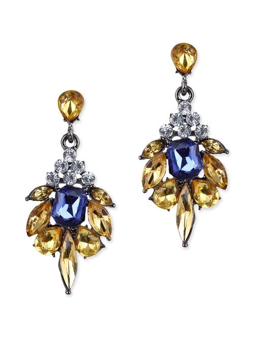 gold metal drop earring - 11835359 - Very Small Image - 1