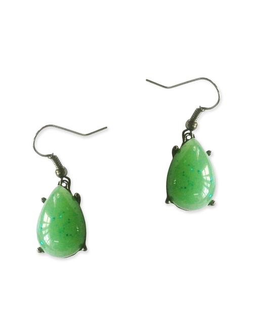 green metal drop earring - 11835380 - Very Small Image - 1