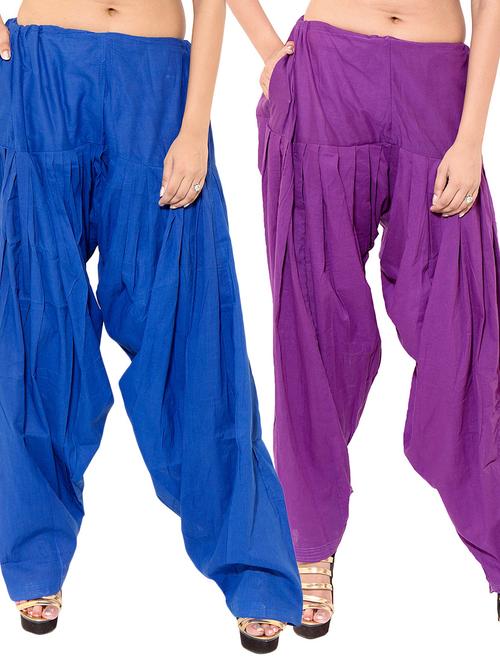 set of 2 multicolored rayon salwars - 11841075 - Very Small Image - 1