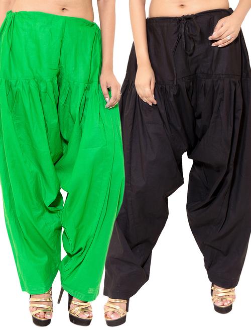 set of 2 multicolored rayon salwars - 11841099 - Very Small Image - 1