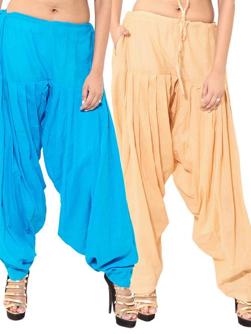 set of 2 multicolored rayon salwars - 11841104 - Very Small Image - 1