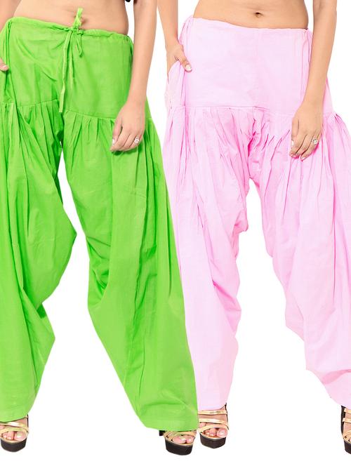 set of 2 multicolored rayon salwars - 11841109 - Very Small Image - 1