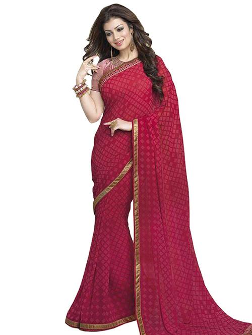 multi colored georgette saree with blouse - 11845221 - Very Small Image - 1