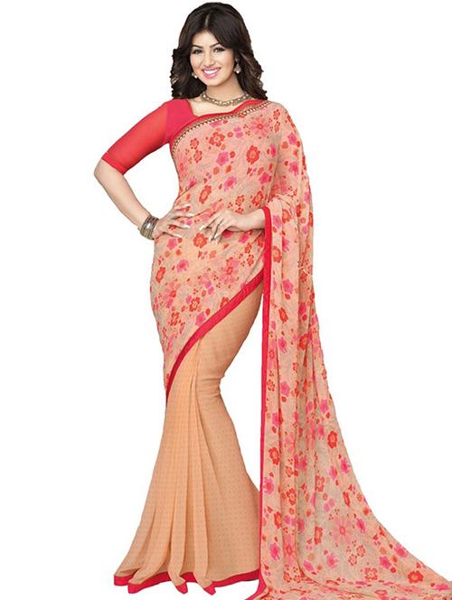 multi colored georgette saree with blouse - 11845240 - Very Small Image - 1