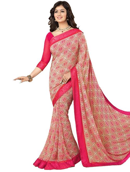 multi colored georgette saree with blouse - 11845247 - Very Small Image - 1