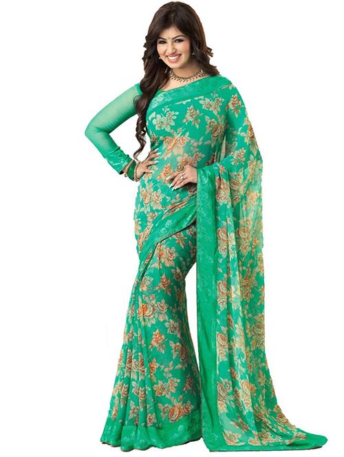 multi colored georgette saree with blouse - 11845252 - Very Small Image - 1