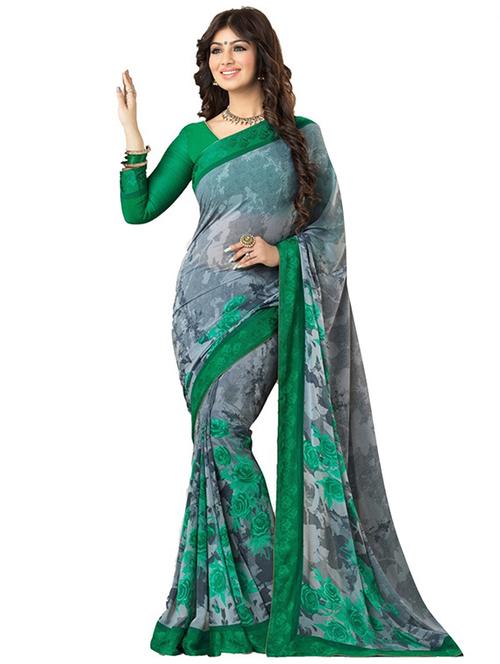 multi colored georgette saree with blouse - 11845253 - Very Small Image - 1