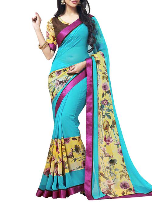 multi colored georgette saree - 11845266 - Very Small Image - 1