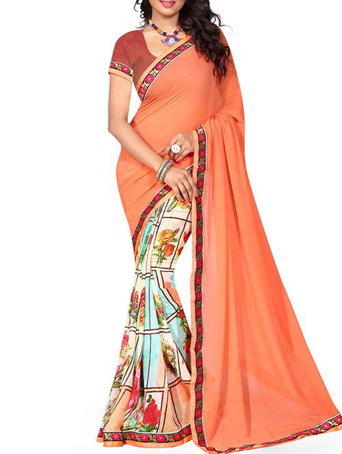 multi colored georgette saree - 11845281 - Very Small Image - 1