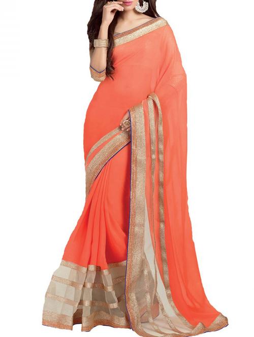 multi colored georgette saree with blouse - 11845296 - Very Small Image - 1