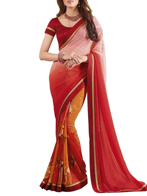 multi colored georgette saree - 11845317 - Very Small Image - 1
