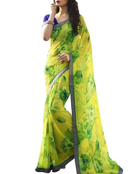 multi colored georgette saree with blouse - 11845358 - Very Small Image - 1