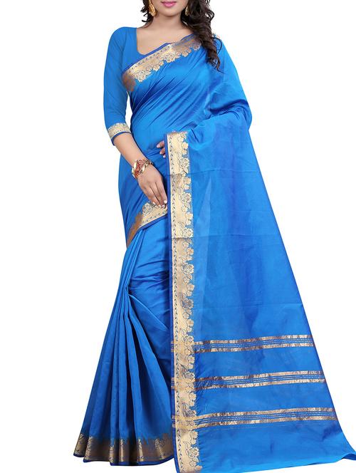multi colored art silk saree with blouse - 11845380 - Very Small Image - 1