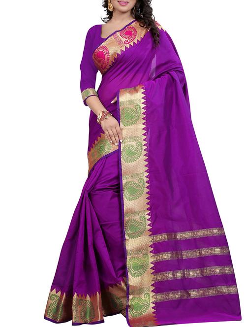 multi colored art silk saree with blouse - 11845381 - Very Small Image - 1