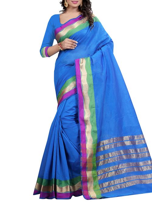 multi colored art silk saree with blouse - 11845382 - Very Small Image - 1