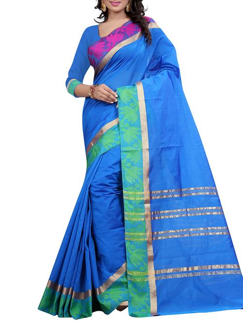 multi colored art silk saree with blouse - 11845388 - Very Small Image - 1